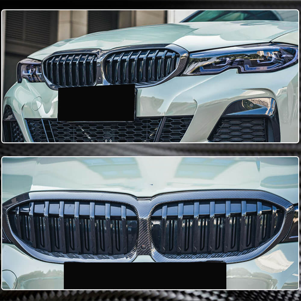 Grille Surround (2018-2022, Carbon) for BMW 3 Series G20/21 2018- - image 5