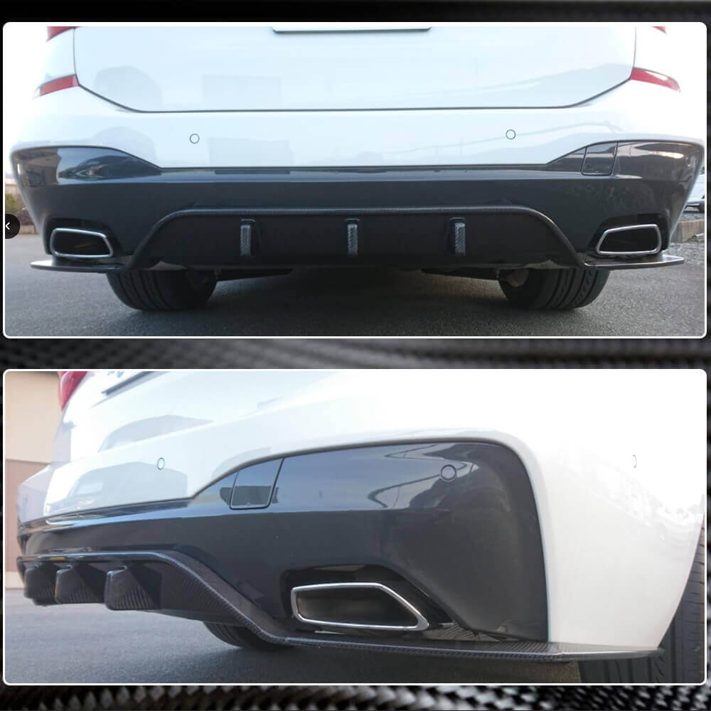 Rear Bumper Diffuser Carbon Fiber (2017-2020, M-Sport) for BMW 6 series G32 2017- - image 5