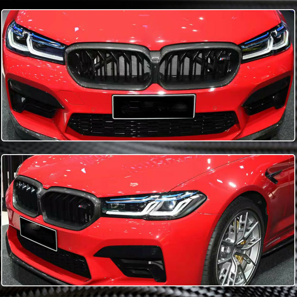 Grille outline (2021-2023, Carbon) for BMW 5 Series G30/31 2017-2023 - image 5