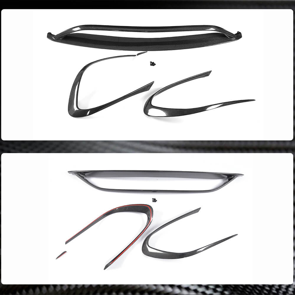 Cover on the front bumper Lip (for AMG-Line SD 2017-2019, Carbon) for Mercedes CLA C117 2013-2019 - image 5