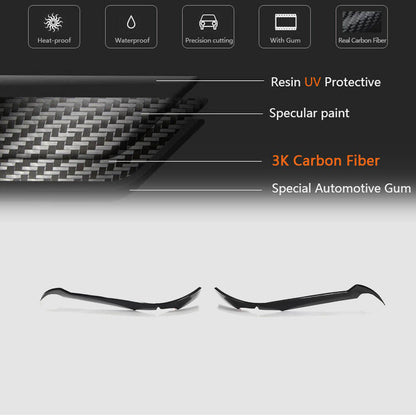 Covers on the front bumper (2019-2022, Carbon) for Chevrolet Corvette C8 2019- - image 5