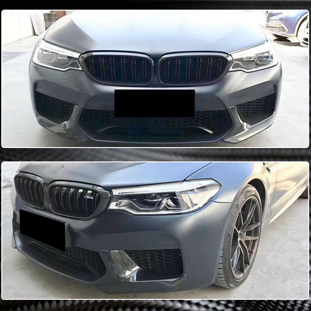 Front Bumper Flap Extensions (for M5 F90 2017-2020, Carbon) for BMW 5 Series G30/G31 2017-2023 - image 5