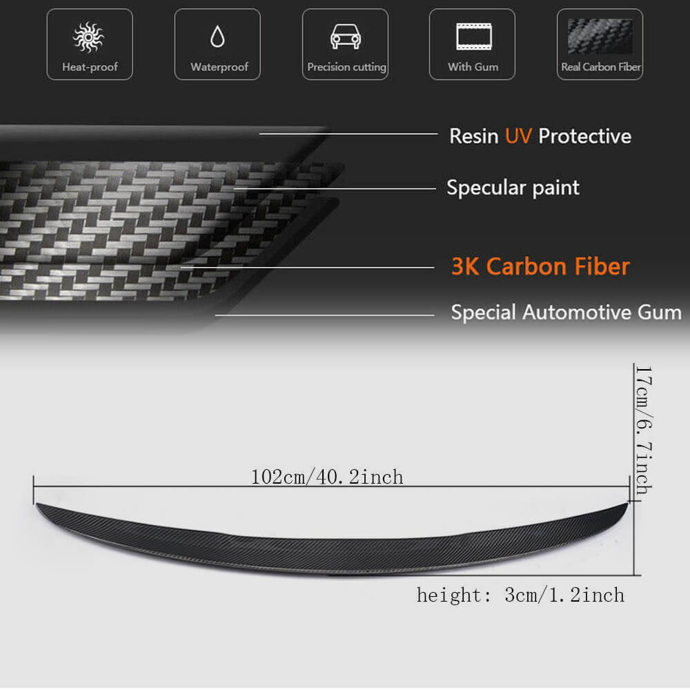 Spoiler V3 (for HB, Carbon) for Mercedes A-class W176 2012-2018 - image 5