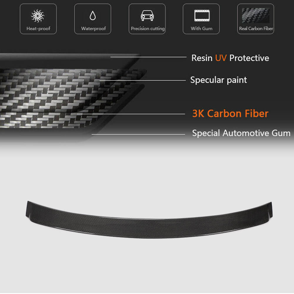 Rear window spoiler V1 (for Sedan, Carbon) for Audi A3 2012-2020 - image 5