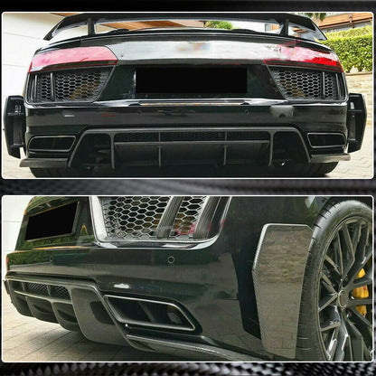 Rear Bumper Splitters Carbon Fiber V1 for Audi R8 2015- - image 5