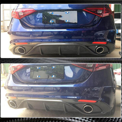 Rear Bumper Diffuser (for Sport, Carbon) for Alfa Romeo Giulia 2016-2022 - image 5