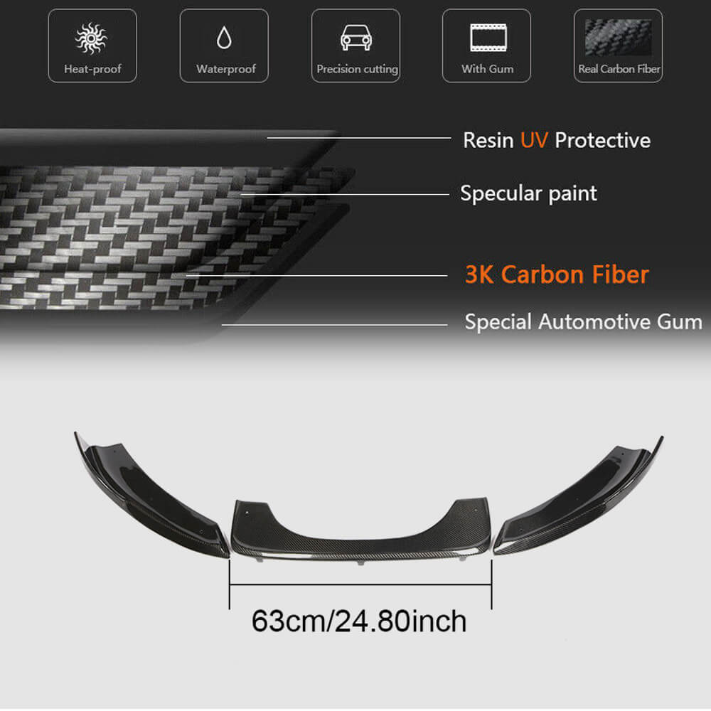 Rear Bumper Diffuser Carbon Fiber V3 (for F85) for BMW X5 F-15 2013-2018 - image 5