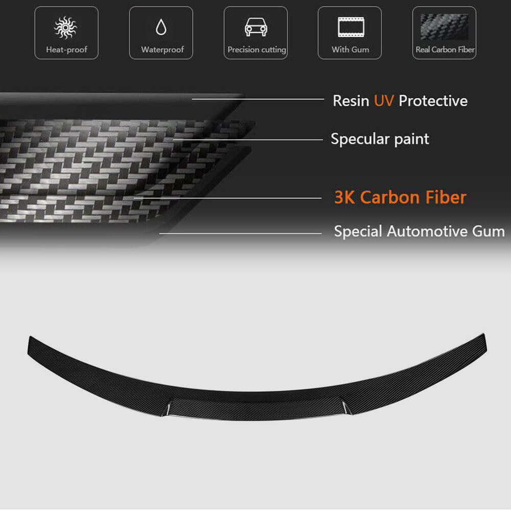 Rear Trunk Spoiler Carbon Fiber V2 for BMW 2 Series Gran Coupe F44 - image 5