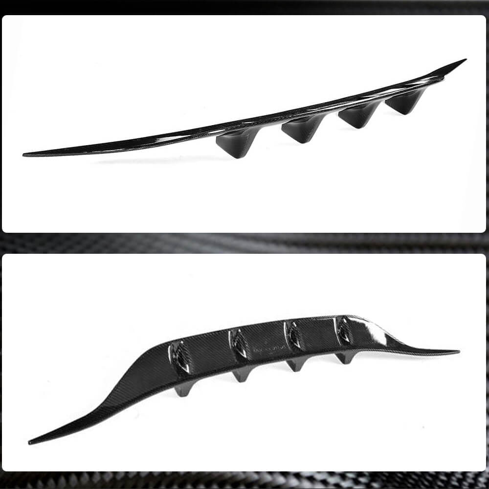 Rear bumper diffuser (for AMG-Line coupe/convertible / C43 AMG 2015-2019, Carbon) for Mercedes C-class W205 2014-2021 - image 5