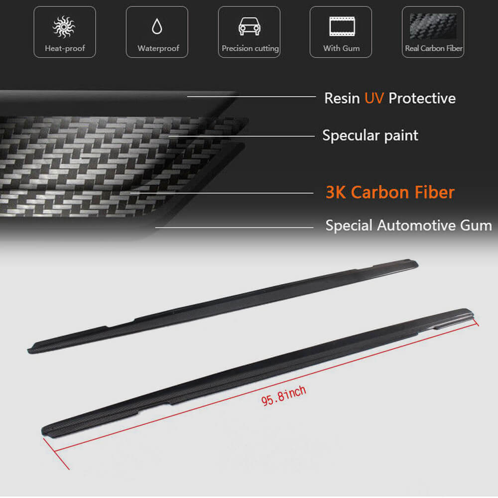 Side Skirts Carbon Fiber (for M-Sport) for BMW 2 Series F22/23 2014-2021 - image 5