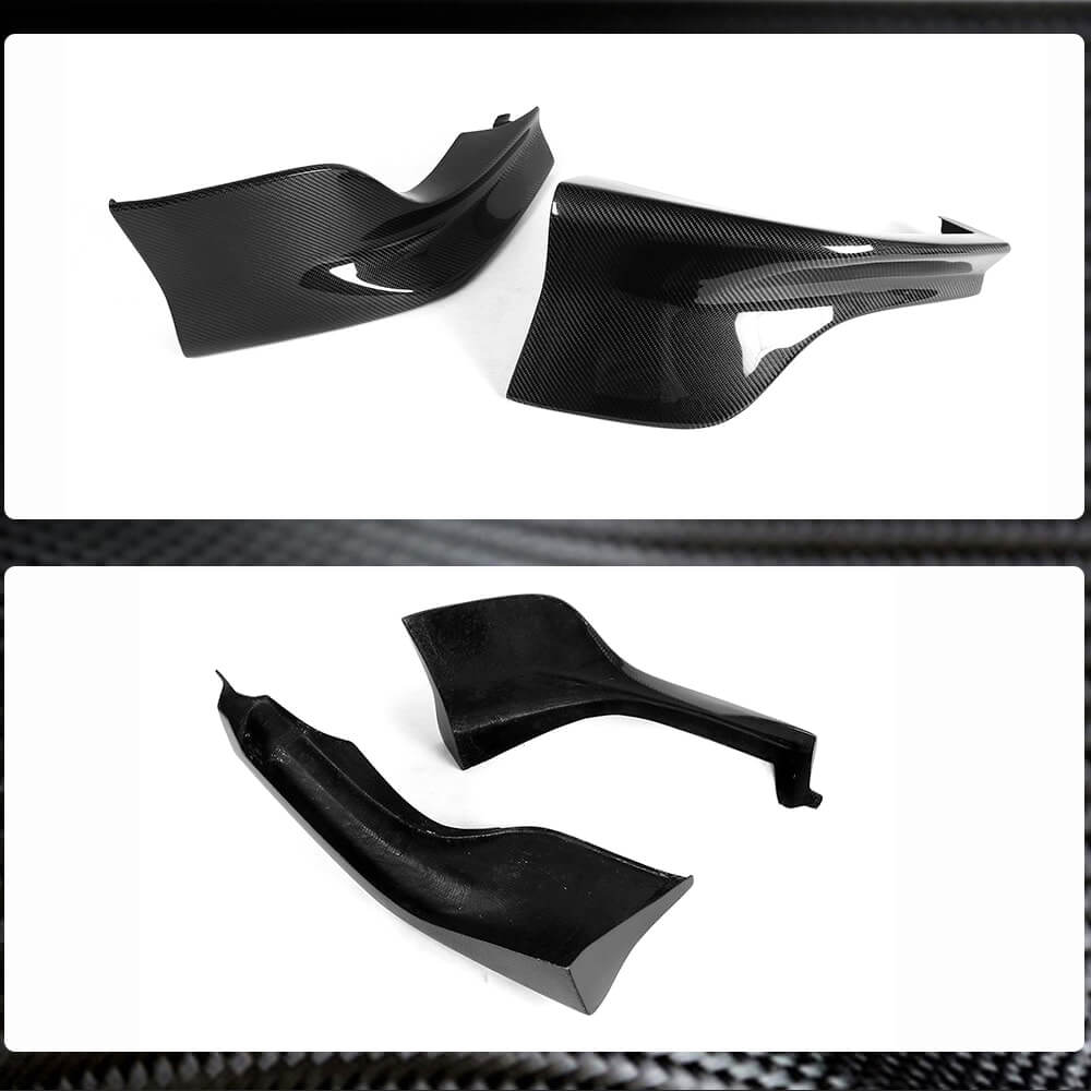 Front Bumper Flap Extensions (for M-Sport, Carbon) for BMW 5 Series E60/E61 2003-2010 - image 5
