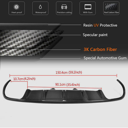 Rear bumper diffuser V1 (2014-2021, Carbon) for Porsche Macan 2014-2024 - image 5
