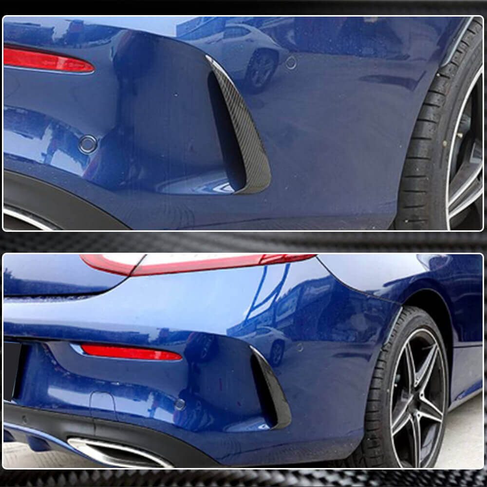 Rear bumper protectors V1 (for coupe/convertible Base/AMG-Line/C43 AMG 2015-2019, Carbon) for Mercedes C-class W205 2014-2021 - image 5