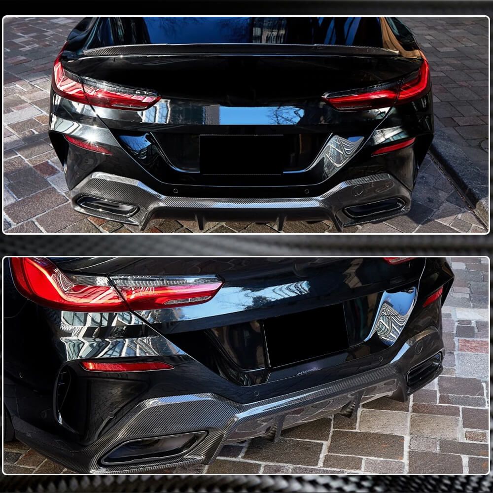 Rear Bumper Diffuser V2 (for G16 M-Sport, Carbon) for BMW 8 Series G14/G15/G16 2018- - image 5