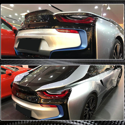 Rear Trunk Spoiler Dry Carbon Fiber V2 for BMW I8 2014-2020 - image 5