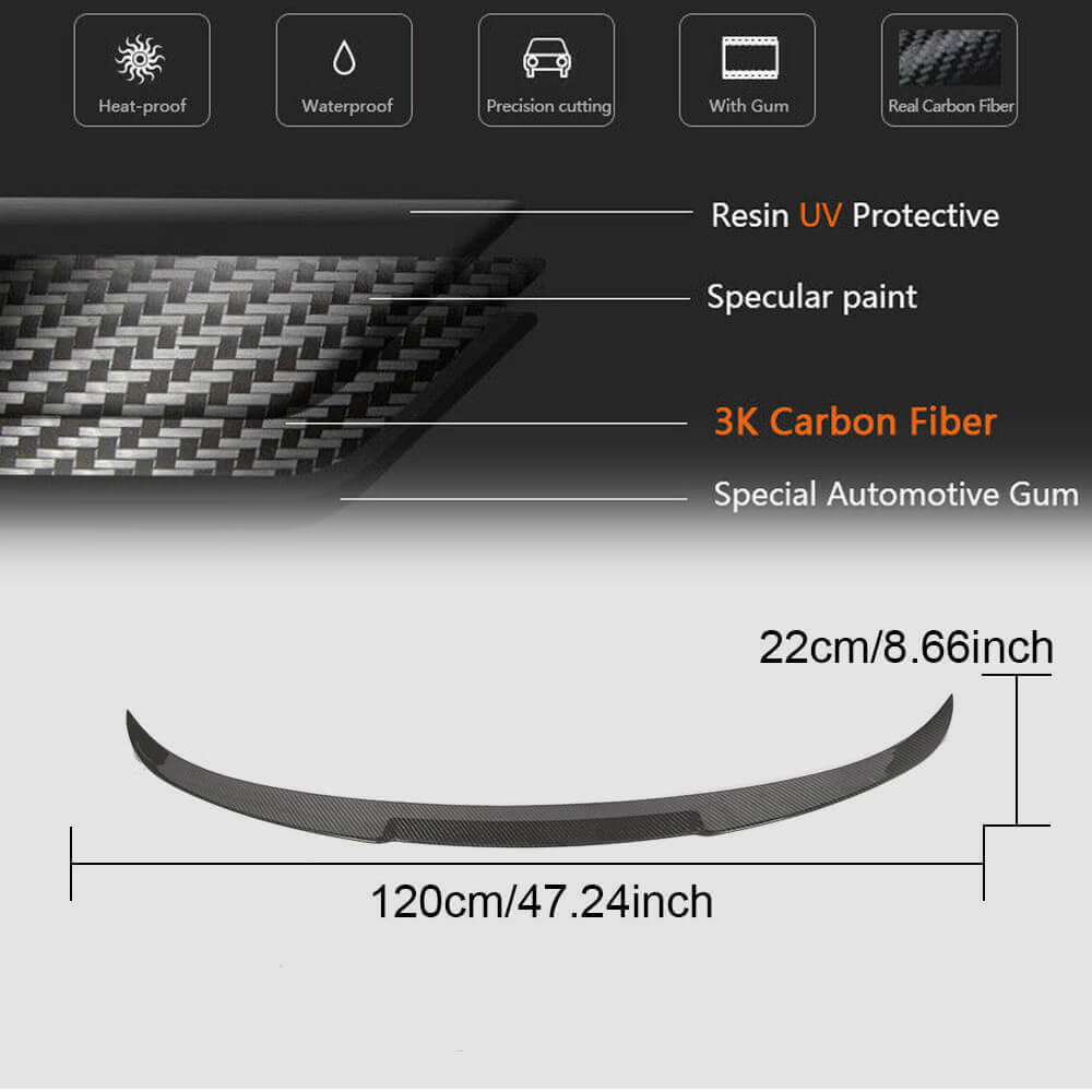 Trunk Lid Spoiler Carbon V4 (for F36) for BMW 4 Series F32/F33/F36 2012-2020 - image 5