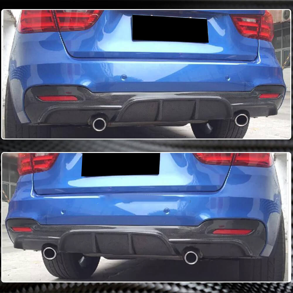 Rear Bumper Diffuser Carbon Fiber V2 (for F34 M-Sport) for BMW 3 series F-30/31/34 2012-2019 - image 5