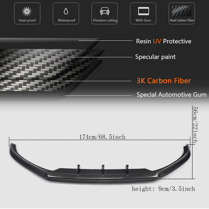 Front Bumper Lip V4 (for S-Line 2012-2015, Carbon) for Audi A5 2007-2015 - image 5