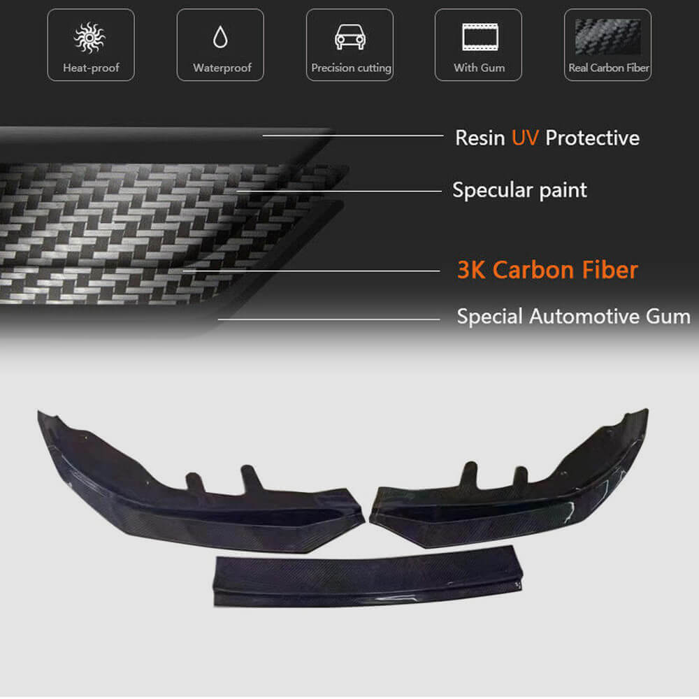 Front Bumper Lip Carbon Fiber V1 (M-Sport) for BMW 4 series G22/23/26 2020- - image 5
