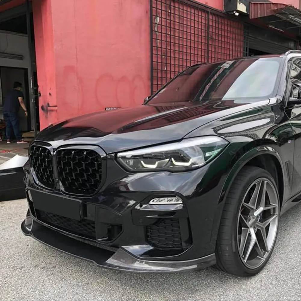 Front Lip Spoiler Paradigm V-4 (2018-2022, Real Carbon) for BMW X5 G05 2019- - image 5