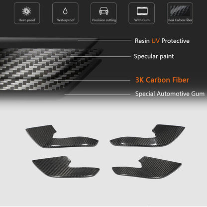 Front bumper covers (for RS6, 4 pcs, Carbon) for Audi A6 C7 2011-2017 - image 5