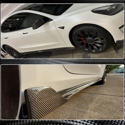 Door Sill Covers V2 (2017-2023, Carbon) for Tesla Model 3 2017- - image 5