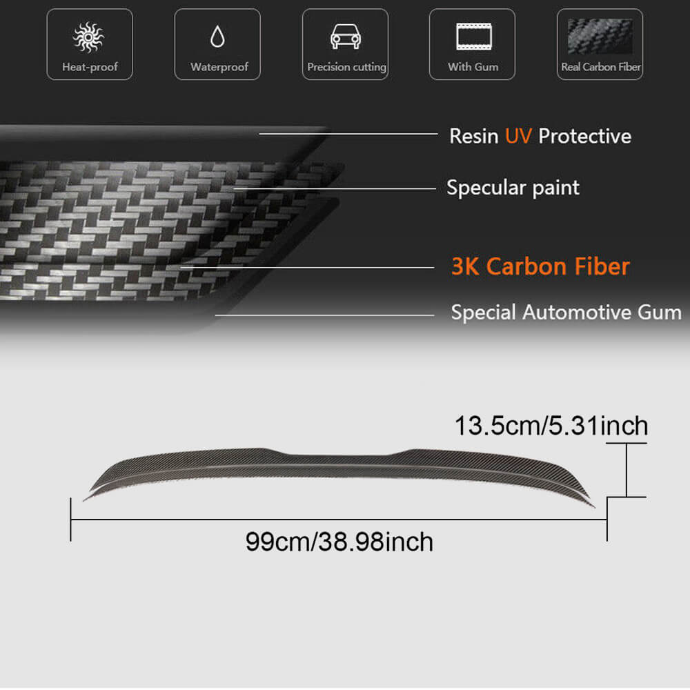 Spoiler V2 (for GTI/R HB, Carbon) for Volkswagen Golf 7/E-Golf 2012-2020 - image 5