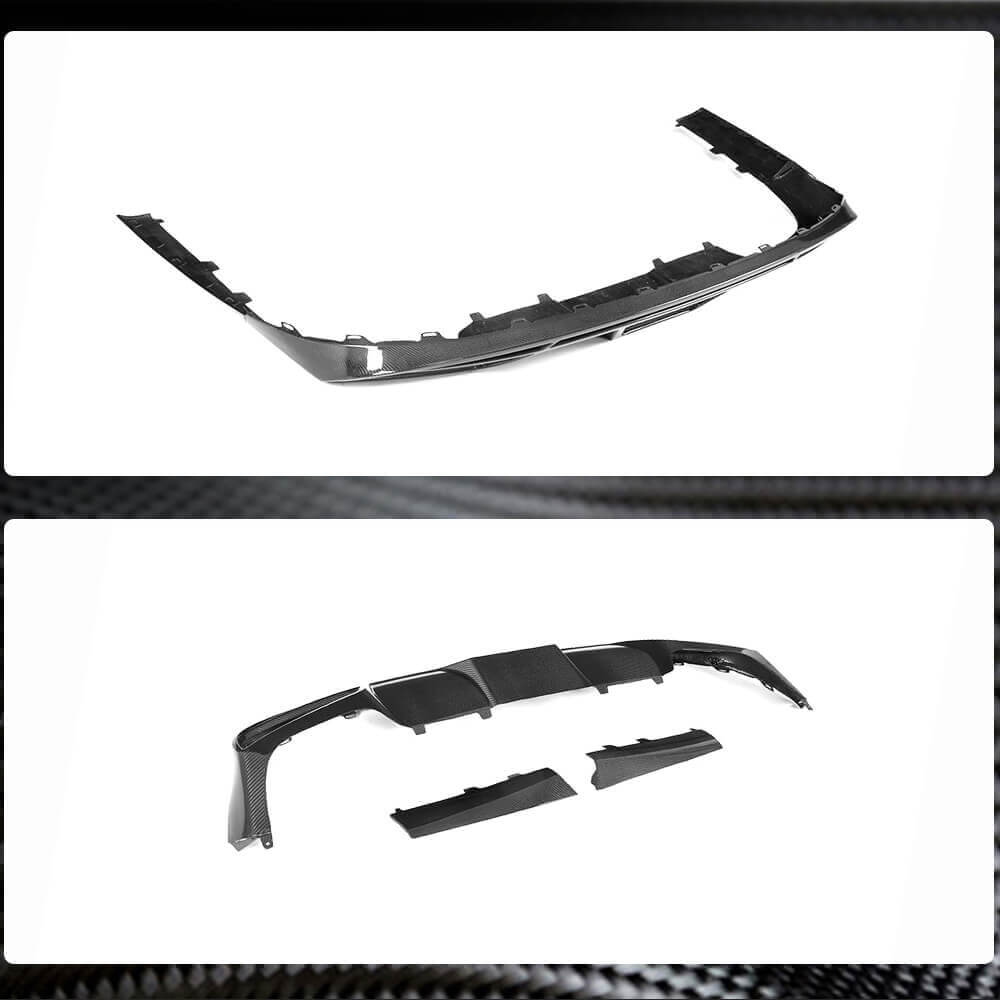 Rear bumper diffuser V1 (for AMG-Line 2017-2019, Carbon) for Mercedes E-class coupe C238 - image 5