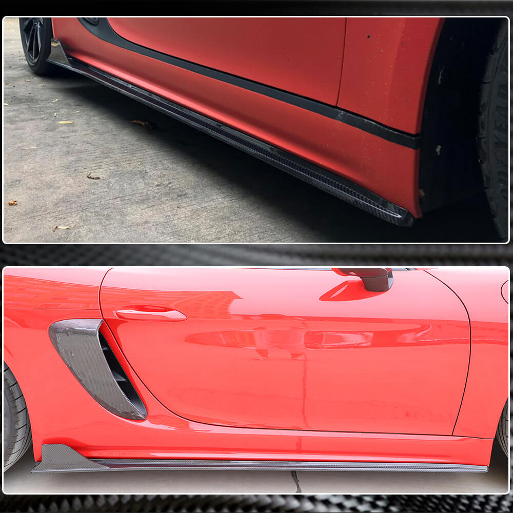 Side Skirts V1 (2016-2019, Carbon) for Porsche Boxster/Cayman 982 (718) 2016- - image 5