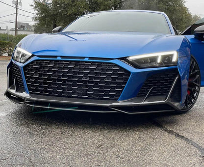 Front Bumper Lip V1 Overlay (Carbon) for Audi R8 2015- - image 5