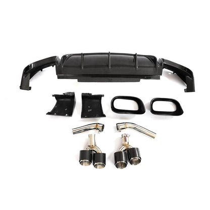 Rear bumper diffuser (for GLE63 AMG 2019-2023, Carbon) for Mercedes GLE W167 - image 5
