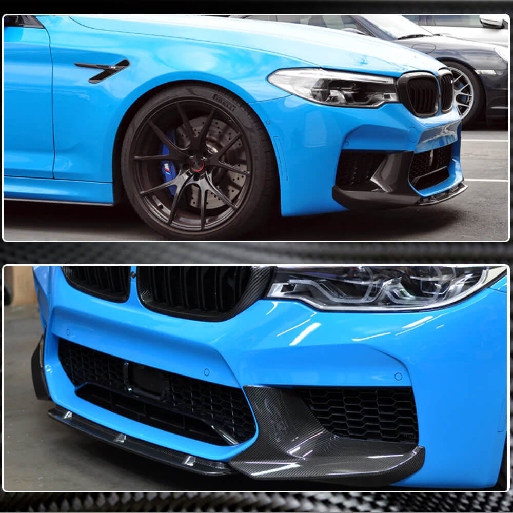 Front Bumper Lip V5 for M5 F90 2017-2020 Carbon for BMW 5 Series G30/G31 2017-2023 - image 5
