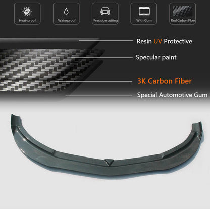 Front Bumper Lip Spoiler (for CLA45 AMG SD 2013-2015, Carbon) for Mercedes CLA C117 2013-2019 - image 5