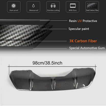 Rear Bumper Diffuser Carbon Fiber V2 (M-Sport) for BMW X6 F-16 2014-2019 - image 6
