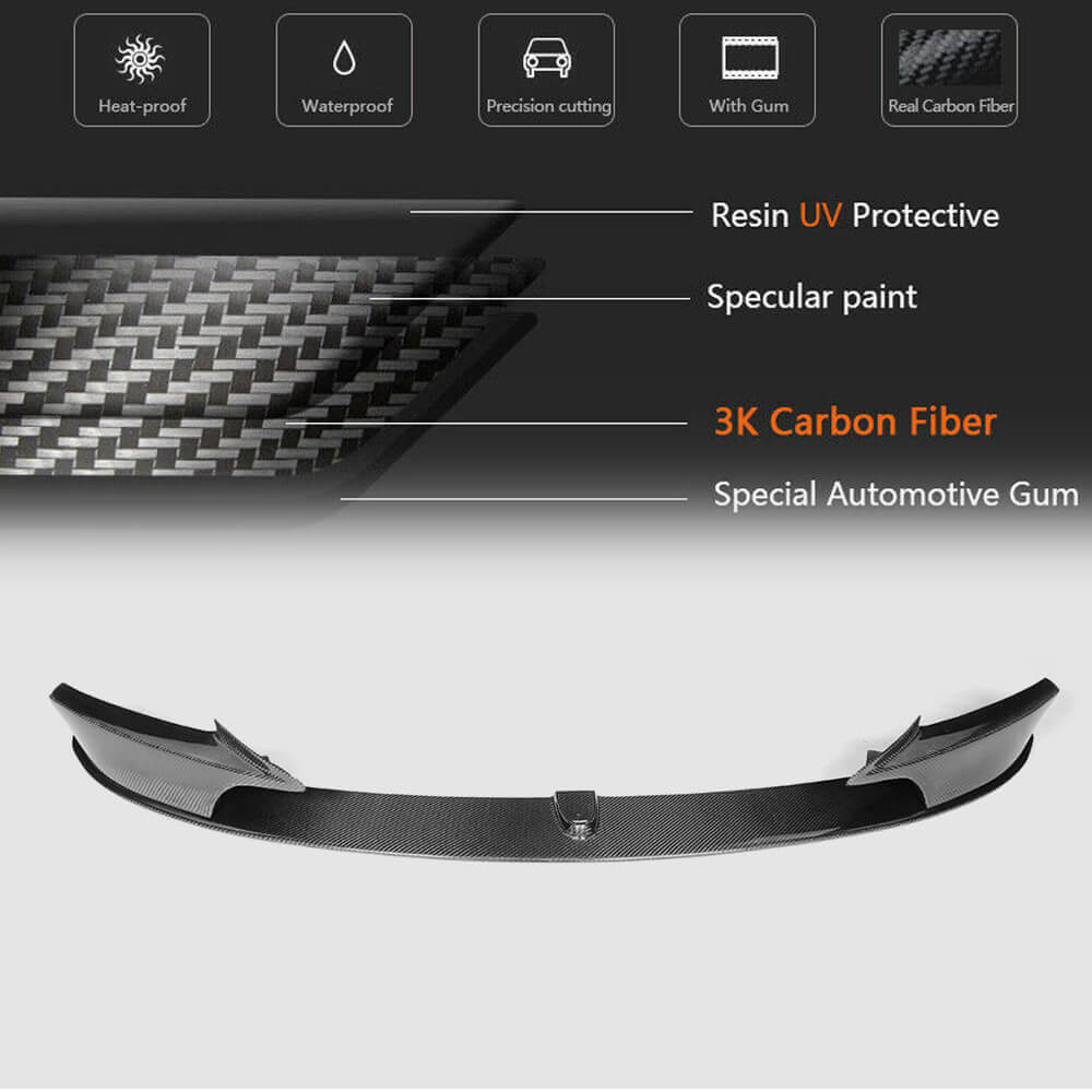 Front Bumper Lip Carbon Fiber V2 (for F34 M-Sport) for BMW 3 series F-30/31/34 2012-2019 - image 5