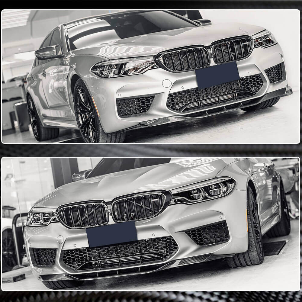 Front Bumper Lip V4 for M5 F90 2017-2020 Carbon for BMW 5 Series G30/31 2017-2023 - image 5