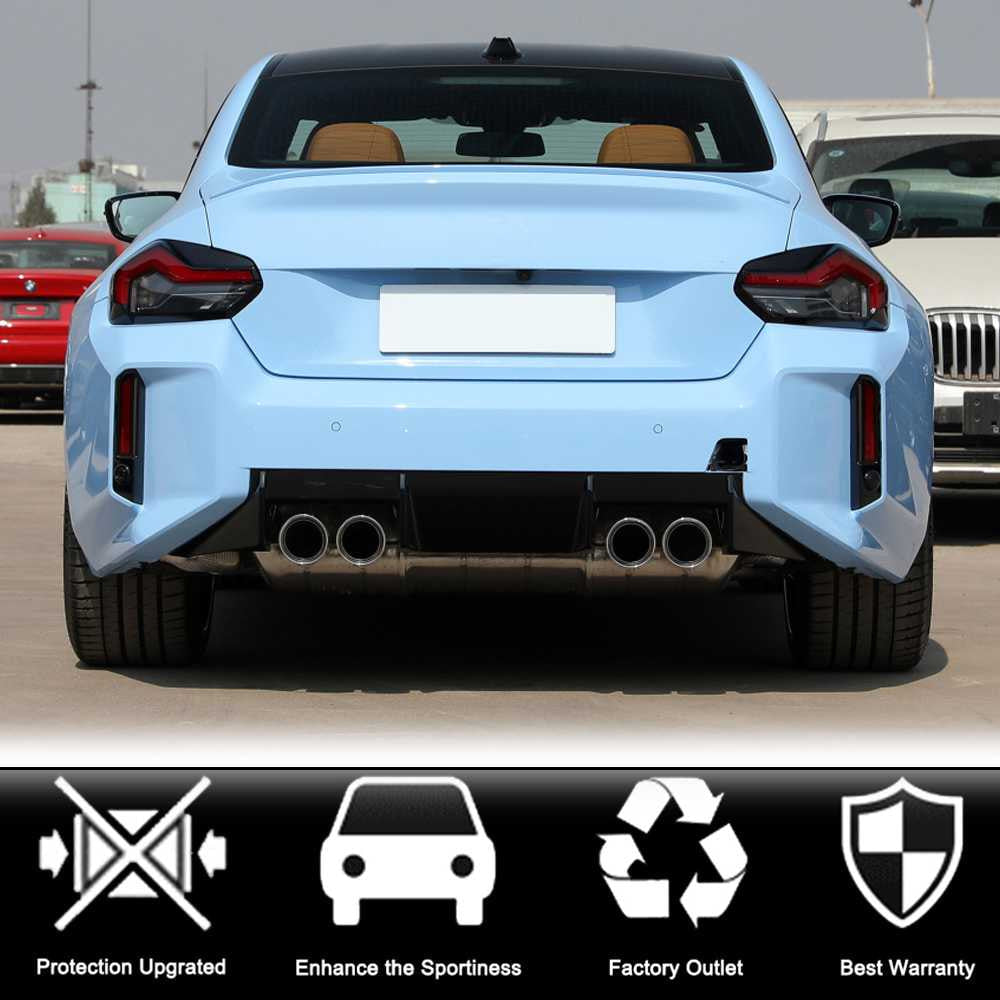 Rear Trunk Spoiler Carbon Fiber V5 for BMW 2 Series G42 2021- - image 5