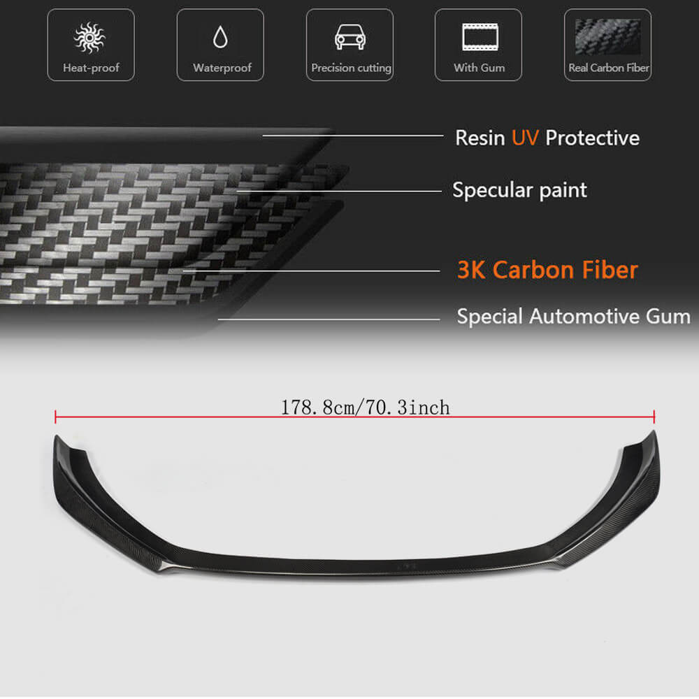 Front Bumper Lip Carbon (for Base 2012-2015) for Audi A6 C7 2011-2017 - image 5
