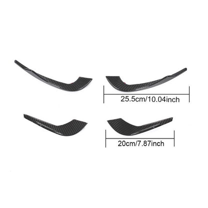 Front Bumper Lip Spoiler V3 (for S-Line Sedan 2015-2019, Carbon) for Audi A4 B9 2015-2024 - image 5