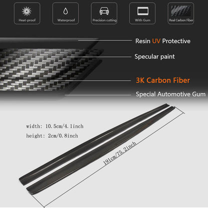 Side Skirts Carbon Fiber (for E82) for BMW 1 series E81/82/87/88 2004-2011 - image 5