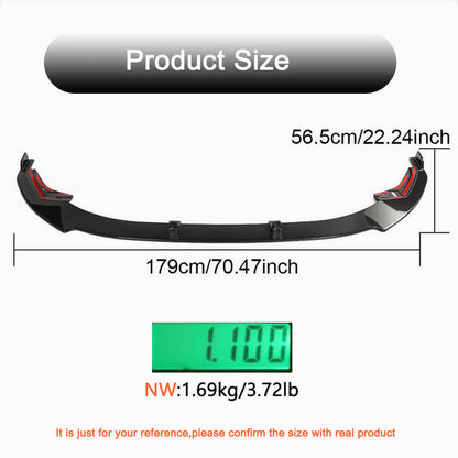 Front Bumper Lip Spoiler (for S-Line SD 2020-2023, Carbon) for Audi A3 2020- - image 5
