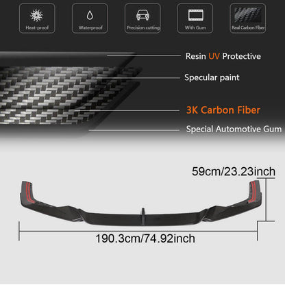 Front Bumper Lip V2 (for RS7, Dry Carbon) for Audi A7 2018- - image 5