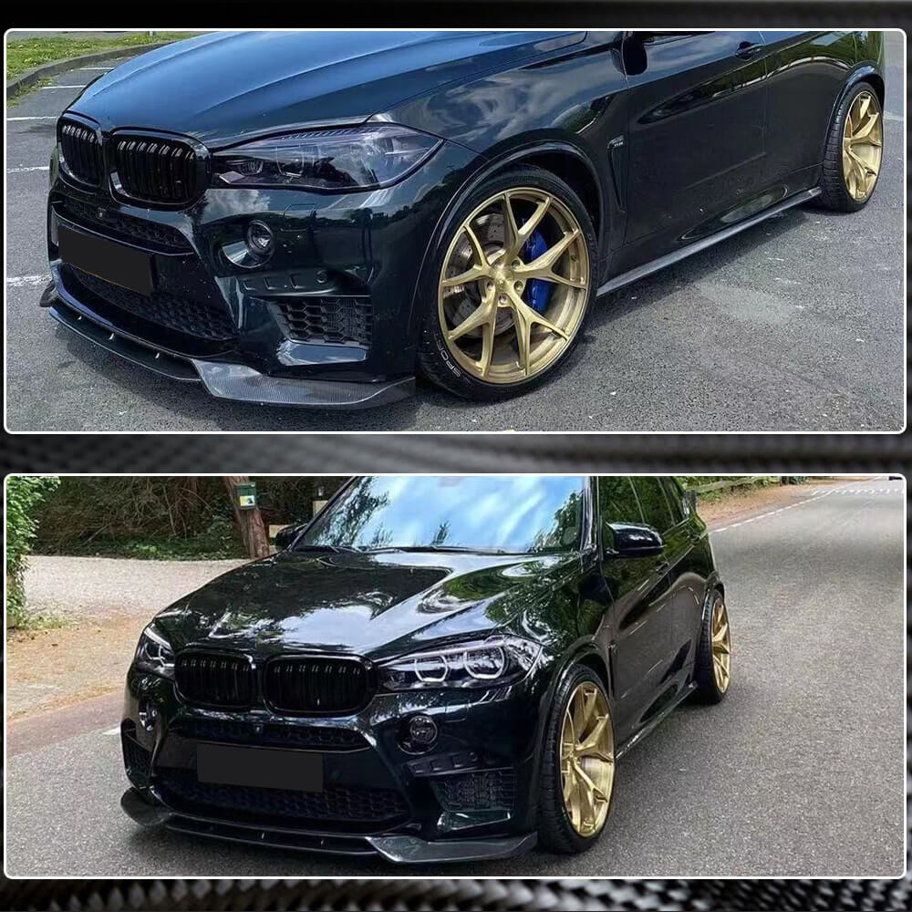 Front Bumper Lip Carbon Fiber V1 (for F85) for BMW X5 F-15 2013-2018 - image 5