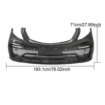 Front bumper V2 (2014-2019, Carbon) for Mercedes Vito / V-class W447 2014↗ year - image 5