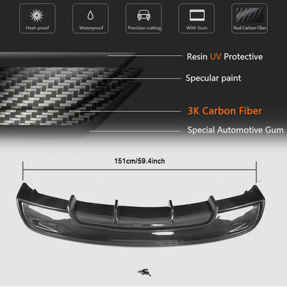 Rear Bumper Diffuser Carbon Fiber V2 (2016-2020) for Tesla Model S - image 5