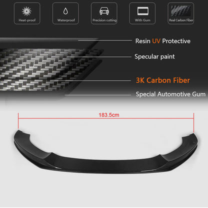Front Bumper Lip V2 (for S-Line 2010-2014, Carbon) for Audi A7 2010-2018 - image 5