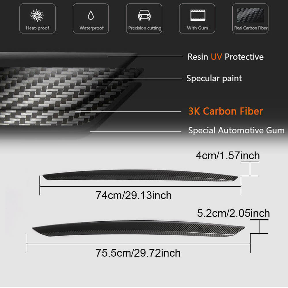 Linings on the trunk lid (for Q50 Base/Sport 2014-2017, Carbon) for Infiniti Q50/Q60 2013-2024 - image 5