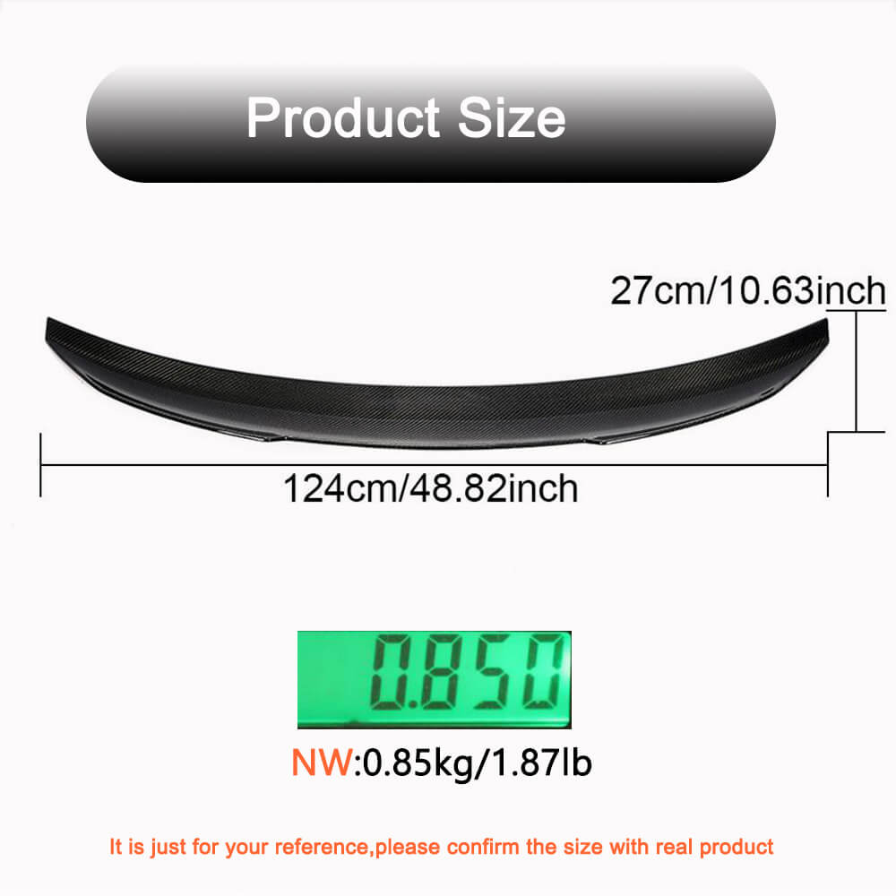 Rear Trunk Spoiler Carbon Fiber V1 (for G26) for BMW I4 (G26) 2022- - image 5