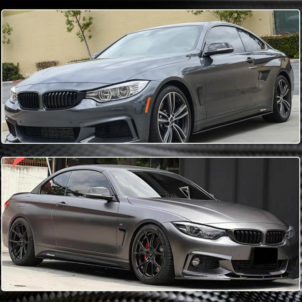 Side Skirts Carbon Fiber V3 (for M-Sport) for BMW 4 series F-32 2012-2020 - image 5