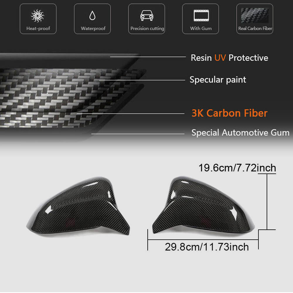 Mirror covers V2 (2015-2019, Carbon) for Jaguar XE 2015- - image 5